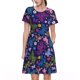 thumbnail image 1 of Disketp Colorful Butterflies para Vestido de Manga Corta para Mujeres, Vestidos de Verano para Mujeres, Casual y Holgado para la Playa, 1 of 6