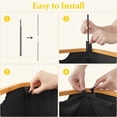 thumbnail image 2 of Norcho 100L Laundry Basket with Lid, Large Foldable Laundry Hamper with Bamboo Handles and Removable Bag, Black, Back to School, 2 of 9