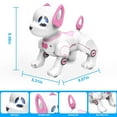 thumbnail image 6 of BEEPRINCESS RC Robot Dog, Electronic Pet Dog with Voice Control, Interactive and Stunt, White/Pink, 6 of 7