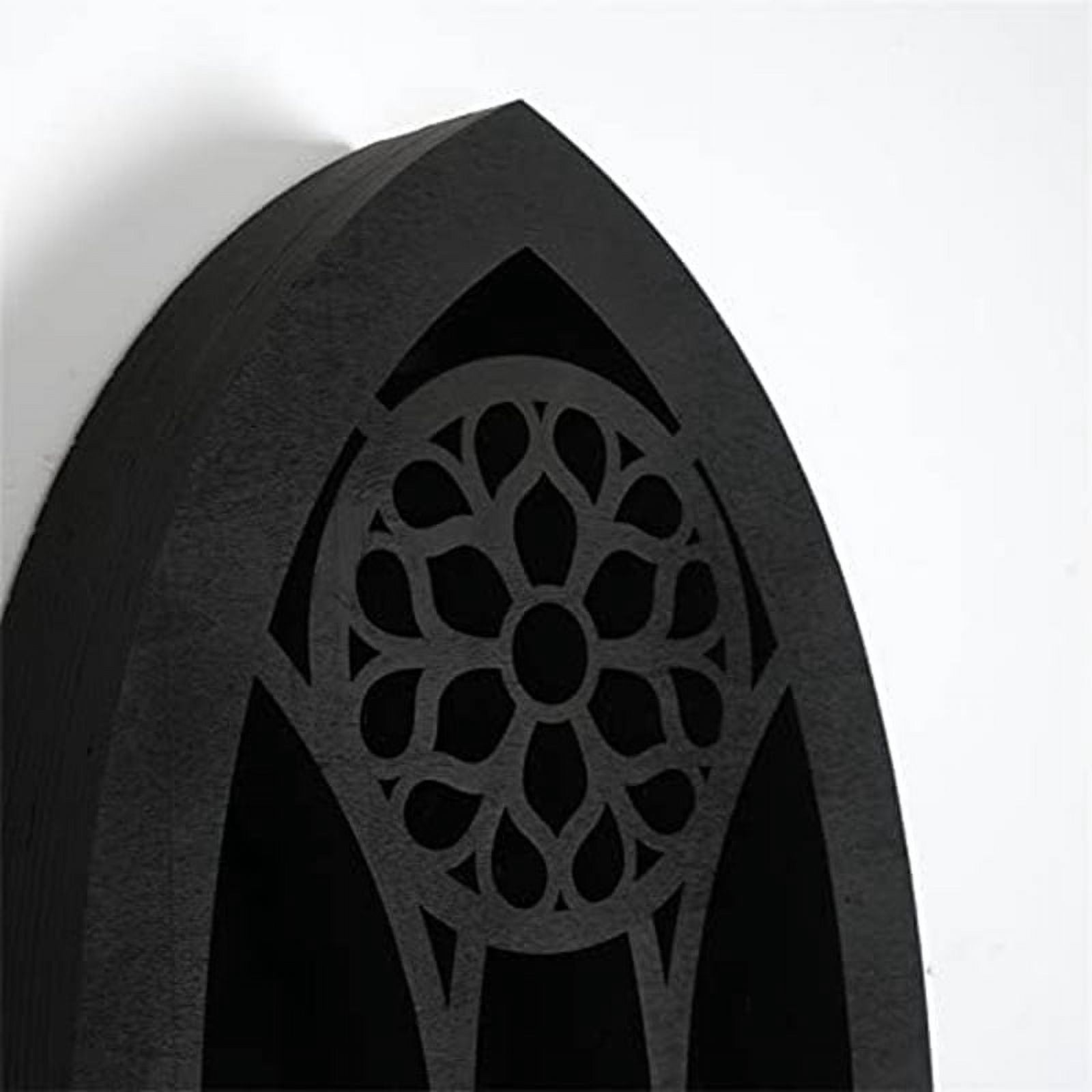 KJCQGQTZ 15.75"x7.87" Black Gothic Boho Floating Shelves