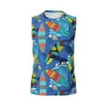 thumbnail image 6 of Lsque Hawaiian Style Print Men's Cotton Blend Sleeveless Muscle Shirts (S-3XL)- Moisture Wicking, Odor Protection, UPF 30+,XX-Large, 6 of 8
