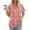 Red, variant on Summer Tops for Women Short Sleeve Under $10 V- Neck Printed Casual Pullover With Short Sleeves