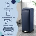 thumbnail image 5 of happimess Betty Retro 8-Gallon Step-Open Trash Can, Denim Blue, HPM1007H, 5 of 10