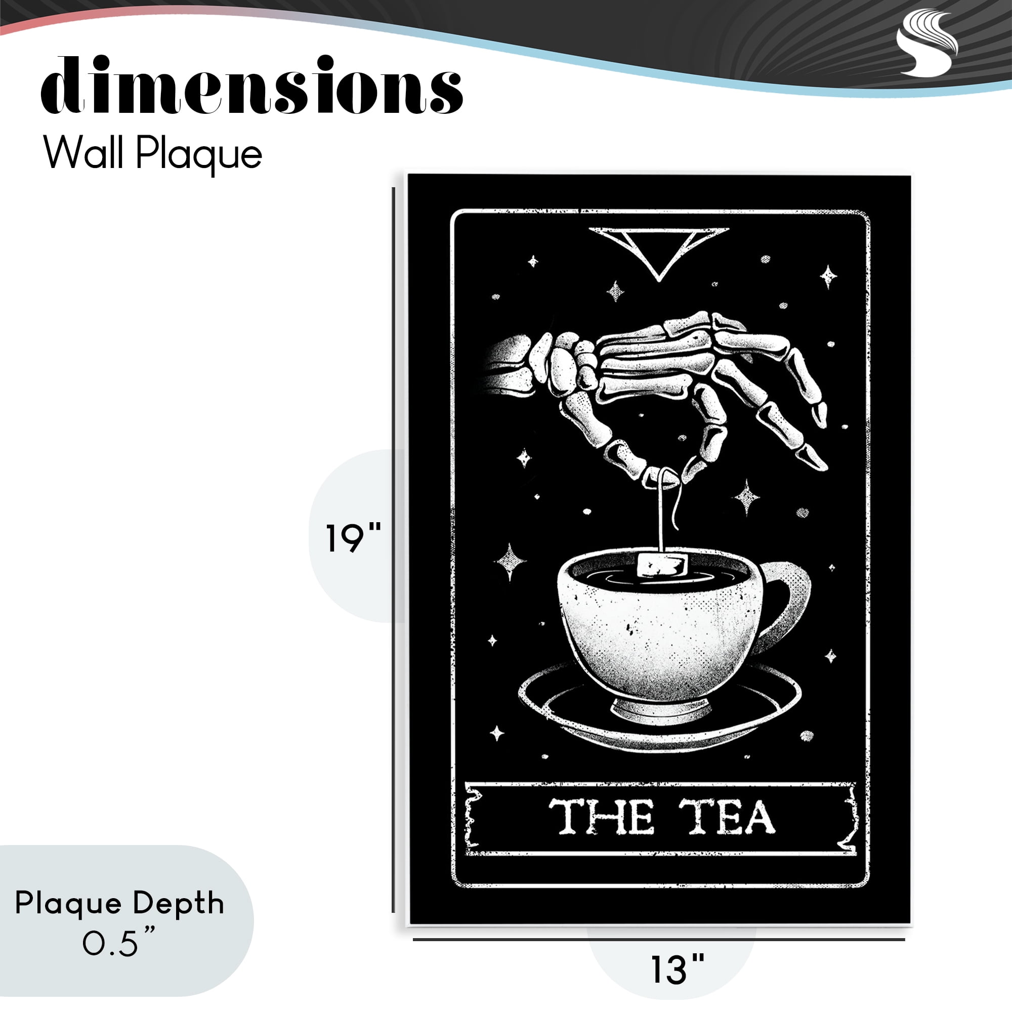 Stupell Industries The Tea Skeleton Tarot Wall Plaque Art, design by EduEly Designs