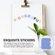 thumbnail image 2 of 16 hojas de pegatinas del alfabeto de colores para scrapbooking, para sellar sobres, 2 of 6