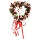 thumbnail image 2 of Corona de rosas artificiales de seda con forma de corazón para decoración del hogar y la boda. Vino rojo, 2 of 9