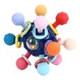 thumbnail image 4 of Juguete mordedor sensorial para bebé, pelota, sonajero, juguetes para masticar, actividades de agarre, sonajero, juguete sensorial para bebé, pelota de goma suave, azul estrellado, 4 of 15
