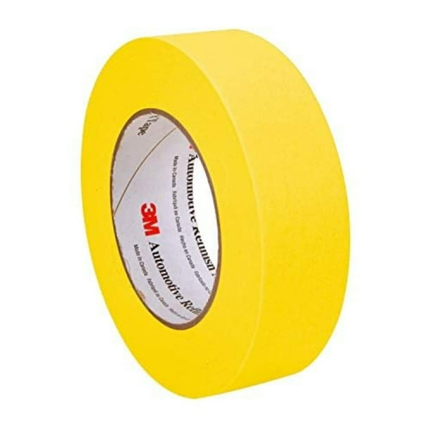 Cinta adhesiva 3M Automotive Refinish, 36 mm x 55 m, color amarillo, paquete de 24