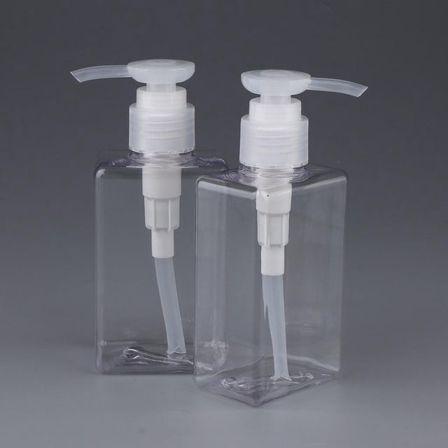 Soporte de Botellas Vacías de Bomba de PET Recargable de 2 Piezas de 150 Ml para Emulsión de Esencia - Translúcido Salvador Botellas de champú vacías