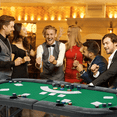 thumbnail image 2 of AVAWING Oval Poker Table Foldable, 8 Players Texas Holdem Table w/Portable Oxford Bag, Folding Gaming Table, No Assembly Required, Green, 2 of 8