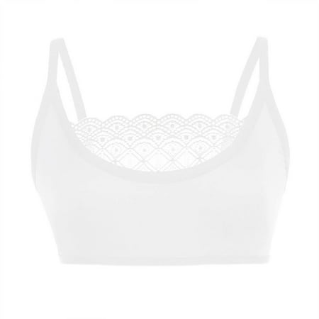 

Clearance Sexy Bra Women Lace Bralette Sexy Lingerie Underwear Wireless Solid Color Lace Stitching Bra White 2XL