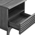 thumbnail image 3 of Nightstand Side End Table, Dark Grey Gray, Wood, Mid Century Bedroom Living, Modern HB35735, 3 of 7