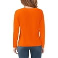 thumbnail image 4 of IFNWSV Tops for Girls Long Sleeve Crewneck Heart Print Pullover Top Casual Blouse Tee for Girls Orange 7 Years, 4 of 5