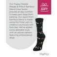 thumbnail image 7 of MeMoi Puppy Parade Beagle & Pitbull Bamboo Blend Crew Socks - Womens - Female, 9-11, Black, 7 of 7