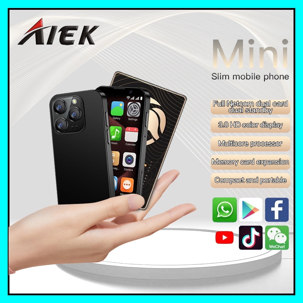 AIEK XS18 Pro 3.0" Mini Smart Phone Android Face ID 2GB RAM 16GB ROM Facial Recognition Dual SIM Standby 3G Small Phone