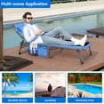 thumbnail image 4 of Dextrus Outdoor Powder Coated Steel Chaise Lounge - Blue, 4 of 5