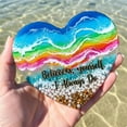 thumbnail image 2 of HmNPlay Sea Heart Pocket Stone - Handcrafted Beach Glass Gift for Her, Natural Zen Decor, Affirmation Keepsake for Home Office, Beach Lover Token, 2 of 6