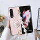 thumbnail image 1 of Funda de cuero Pearl Camellia Flower JoPhone para Samsung Galaxy Z Funda con bisagras Funda 4 3 5G Linda zhangmengya LED, 1 of 2