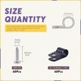 thumbnail image 2 of xianlin-60 Pack Black 1/4 Inch Nylon Plastic R-Type Cable Clips Clamp Kit, Nylon Screw Mounting Cord Fastener Clips with 60 Pack Screws for Wire Management, 2 of 4
