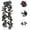 C, variant on Artificial Black Rose Garland, Fabric Fake Flower Vine with Black Leaves, Gothic Hanging Floral Decor for Halloween Front Door Stair Mantel Party Home Wall Decoration 68.9 Inch