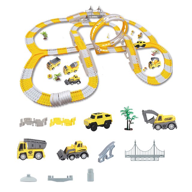 DIY Racing Cars Juguetes interactivos Kits de pista de carreras ensamblados para niños Niños Niñas JShteea El nuevo