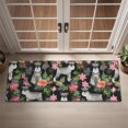 thumbnail image 2 of Schnauzer with Pioneer Flower Door Rugs,Washable Non Slip Door Mats Indoor,Decorative Door Mats,Entry Mat Indoor for Entrance,Bedroom,Kitchen,Bathroom,16"x47", 2 of 6