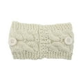 thumbnail image 2 of Yigetop Knit Headband Winter Cross Ear Warmer Head Wraps Headbands Side Buttons for Use Face Covering Winter Headband V One Size, 2 of 3