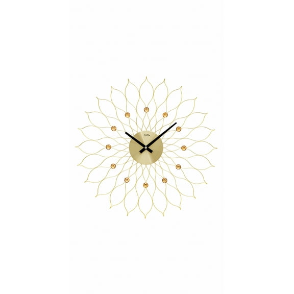 Modern wall clock with quartz movement from AMS AM W9609