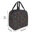 thumbnail image 3 of Easygdp Musical Notes Bolsa Térmica Premium - Tela Oxford Impermeable, Gran Capacidad, Bolsillo Frontal, Unisex para Trabajo, Escuela, Actividades al Aire Libre y Picnics, 3 of 8