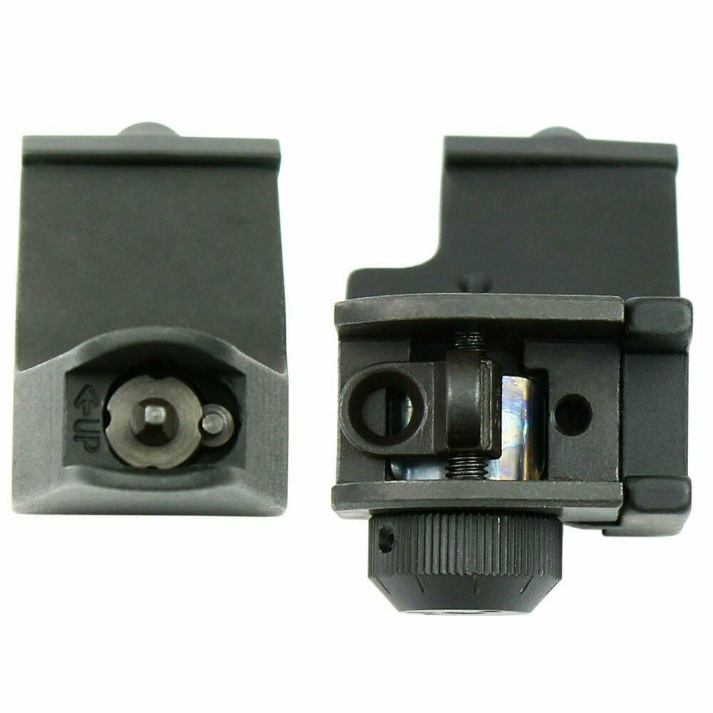 New Front and Rear 45 Degree Offset Adjustable Tactical Iron Sight Set 