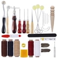 thumbnail image 1 of Kit de herramientas de cuero NQ 31 piezas reparación artesanal con hilo encerado 8 colores, 1 of 5