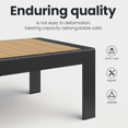 thumbnail image 3 of LayinSun Aluminum Outdoor Patio Wood Grain Coffee Table Modern Rectangle End Table, 3 of 8