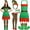 Set #01, variant on Adult Felt Elf Hat Shoes and Covers Socks with Bells Christmas Fancy Dress for Women Men Christmas Costume