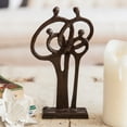 thumbnail image 4 of Danya B. 8.5 in Cast Bronze Abstract Figure Family of 4 Ring of Love Statue, 4 of 5