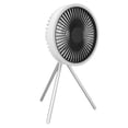 thumbnail image 4 of Ventilador portátil para acampar con 3 niveles de temporizador ajustable, carga USB, para exteriores, con trípode desmontable, color blanco, 4 of 14
