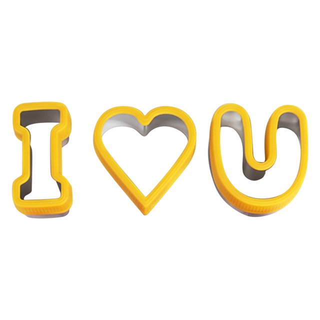 Cute Cake Tools Heart/Star/Flower Shape Cutters Stainless Steel Plastic Cookie Cutter Set