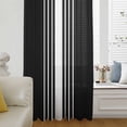 thumbnail image 6 of Black White Stripe Sheer Curtains 84 Inches Long, Modern Rustic Vertical Striped Light Filering Curtains, Breathable Simi Curtain Privacy Drapes for Living Room Bedroom Lightweight Window Treatment, 6 of 9