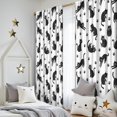 thumbnail image 5 of Blackout Kids Curtains,Black Cat and Paw Print White Pattern Children's Insulated Curtains Set Of 2,Bedroom Essentials,Toddler Room Decor 52"x84", 5 of 5