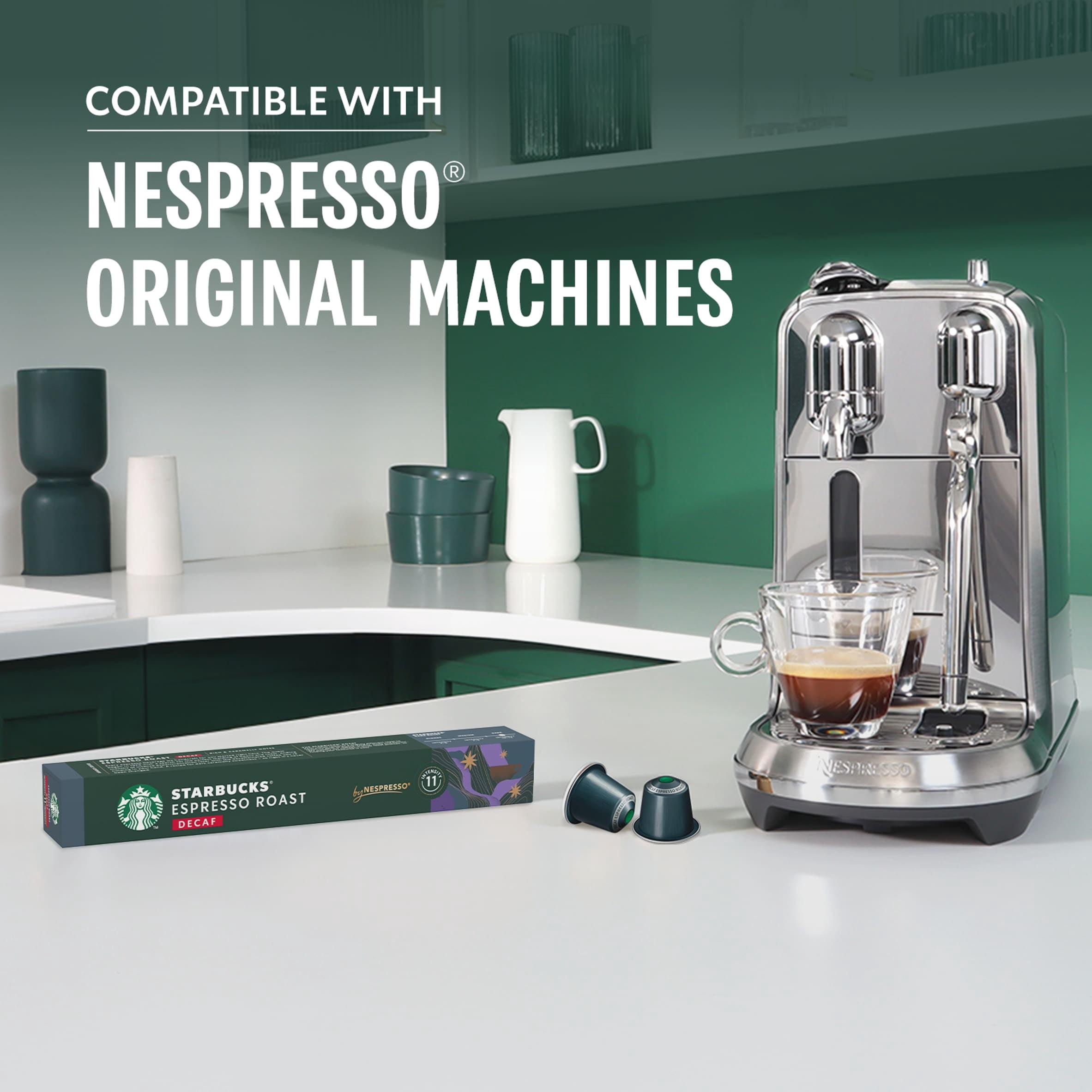 Starbucks by Nespresso Decaf Espresso Roast Coffee Pods x10 57g Imported from Britain