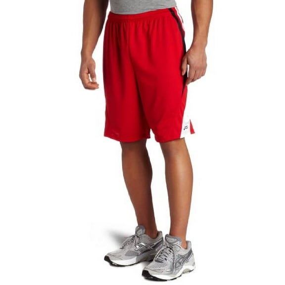 ASICS Men's "Crosse 9" Short, Red/Black, X-Large