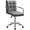 Grey, variant on Mid-Back Office Task Chair Ribbed PU Leather Executive Chair Modern Adjustable Home Desk Retro Comfortable Work Chair 360 Degree Swivel with Arms (Light Pink)