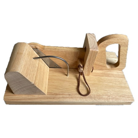 

CHOMOEN Wooden Sausage Cutter with Safety Lock Peg Food Cutters Kitchen Gadget for Home