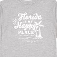 thumbnail image 4 of Inktastic Florida is My Happy Place with Palm Trees Boys or Girls Long Sleeve Toddler T-Shirt, 4 of 5