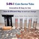 thumbnail image 5 of Coin Sorter Tube Coin Counter with Coin Wrappers,5-IN-1 Change Sorter Change Counter Machine, Coin O, 5 of 5