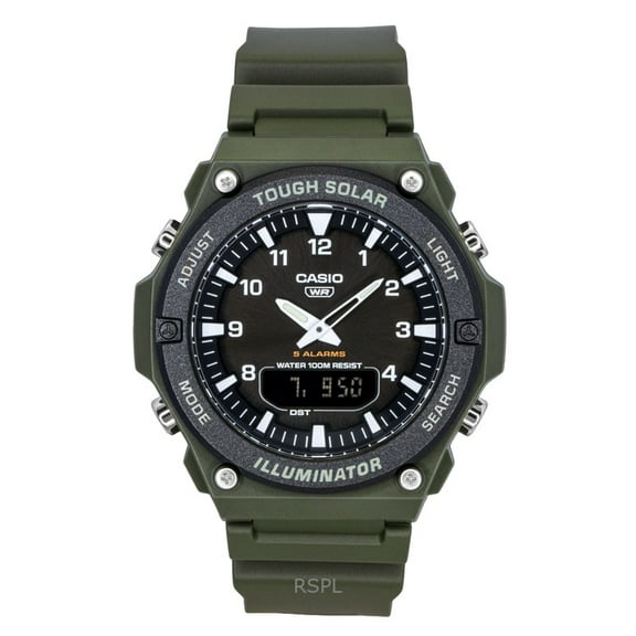 Casio Standard Analog Digital Resin Strap Black Dial Solar AQ-S820W-3BV 100M Men's Watch