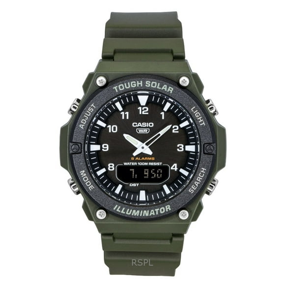 Casio Standard Analog Digital Resin Strap Black Dial Solar AQ-S820W-3BV 100M Men's Watch
