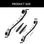 HVAC Service Wrench with Hex Bit Adapter Suitable for Air Conditioning
