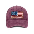 thumbnail image 3 of yunLCZ USA Flag Baseball Cap For Men Women Vintage Striped Bhutanese America Flag Snapback Hat Unisex Vintage, 3 of 3