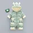 thumbnail image 2 of Utlike Boys Jacket Outwear Deer Hooded Romper Infant Jumpsuit Baby Jacket Coat Winter Ear Thick Light Weight Coat For Boys Flexible Fit Size 3 Months-6 Months, 2 of 4
