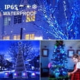 thumbnail image 6 of 2-Pack Blue Solar String Lights Outdoor Waterproof, Each 33 ft 100 LED Solar Fairy Lights for Outdoor Garden Fence Patio Tree Party Wedding Decorative, 6 of 9